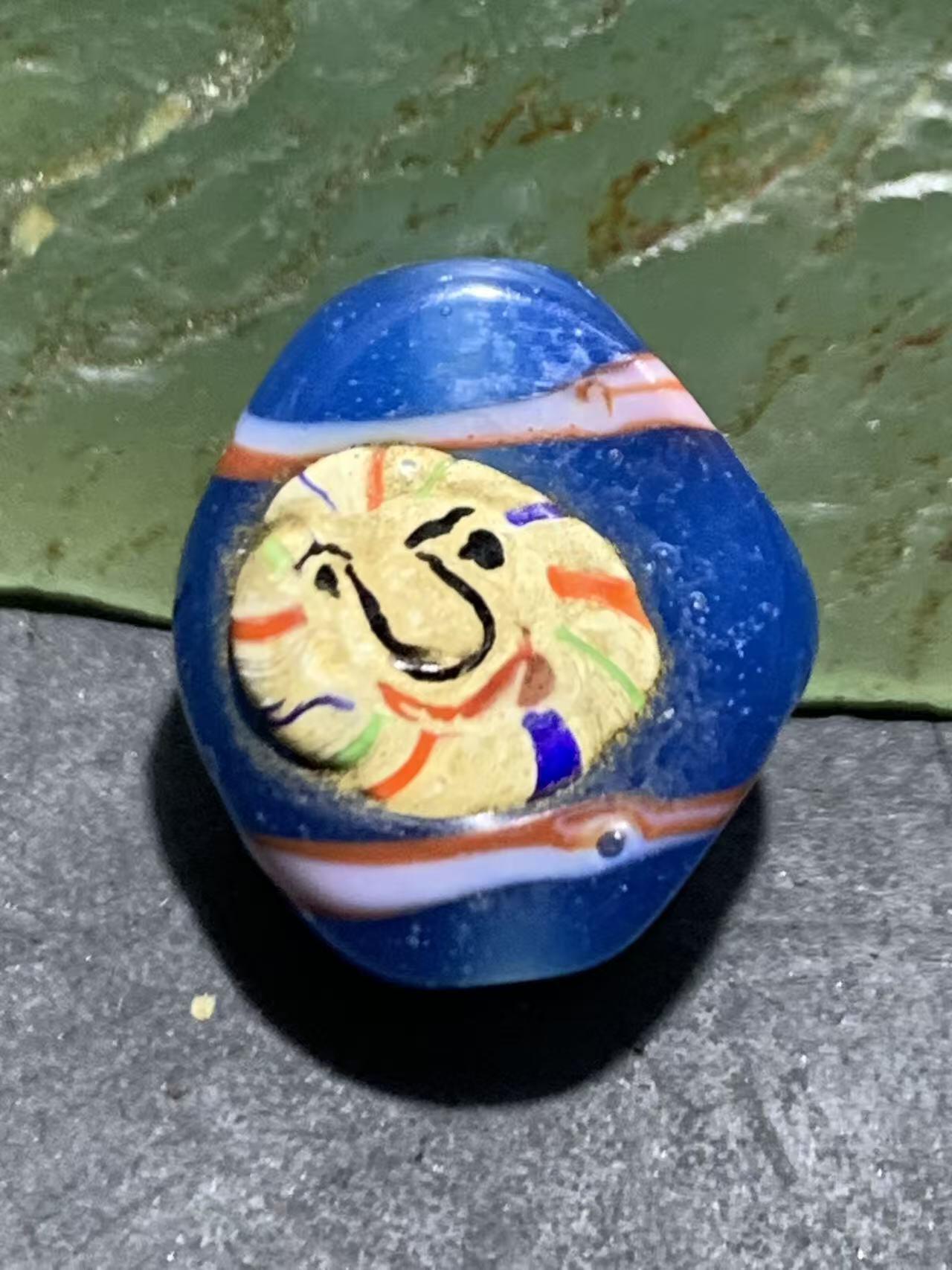 西亚古法手做恶魔之眼，人面琉璃珠一颗