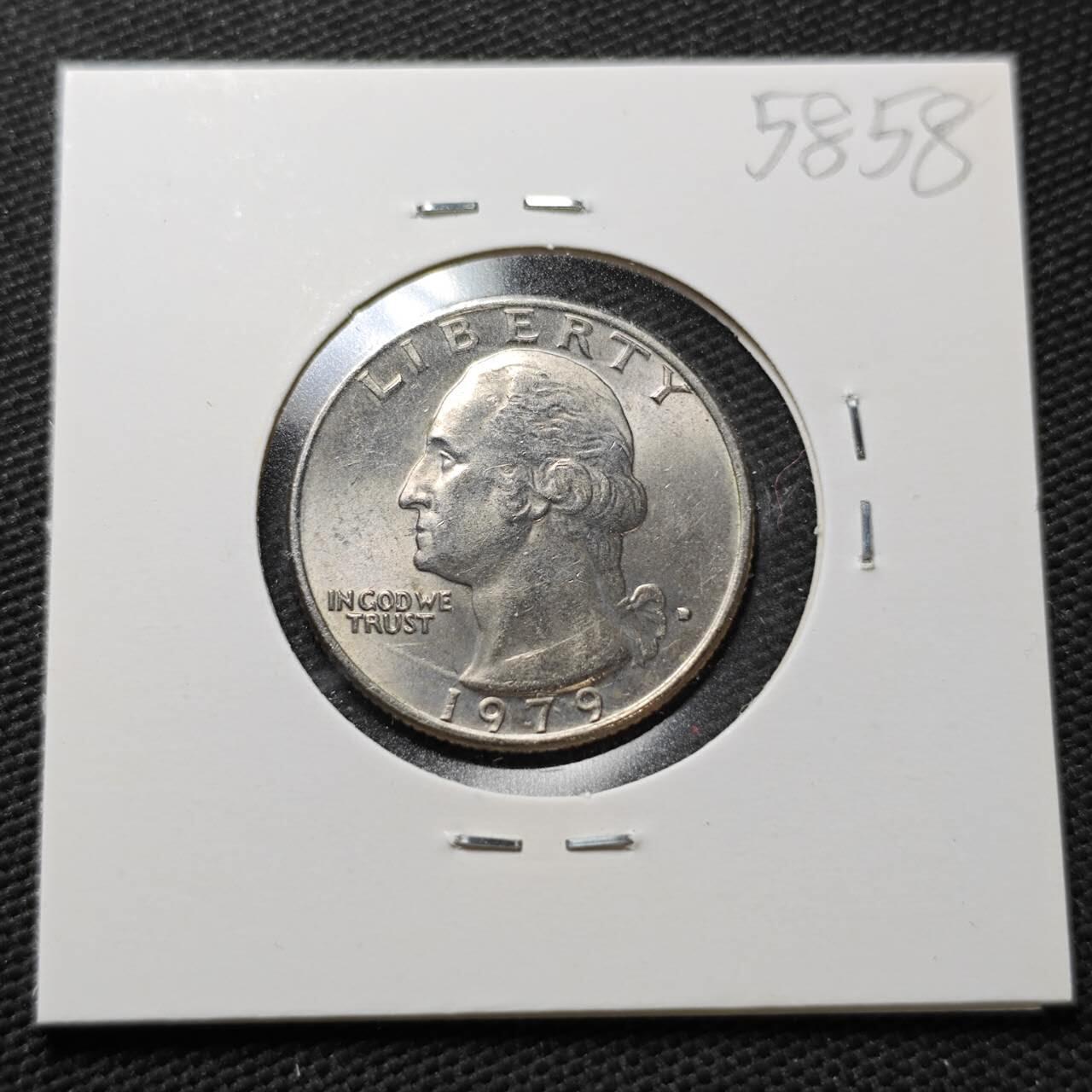 KK钱币收藏小铺  第358场  2月预留时间 周末发货  1979美国25分