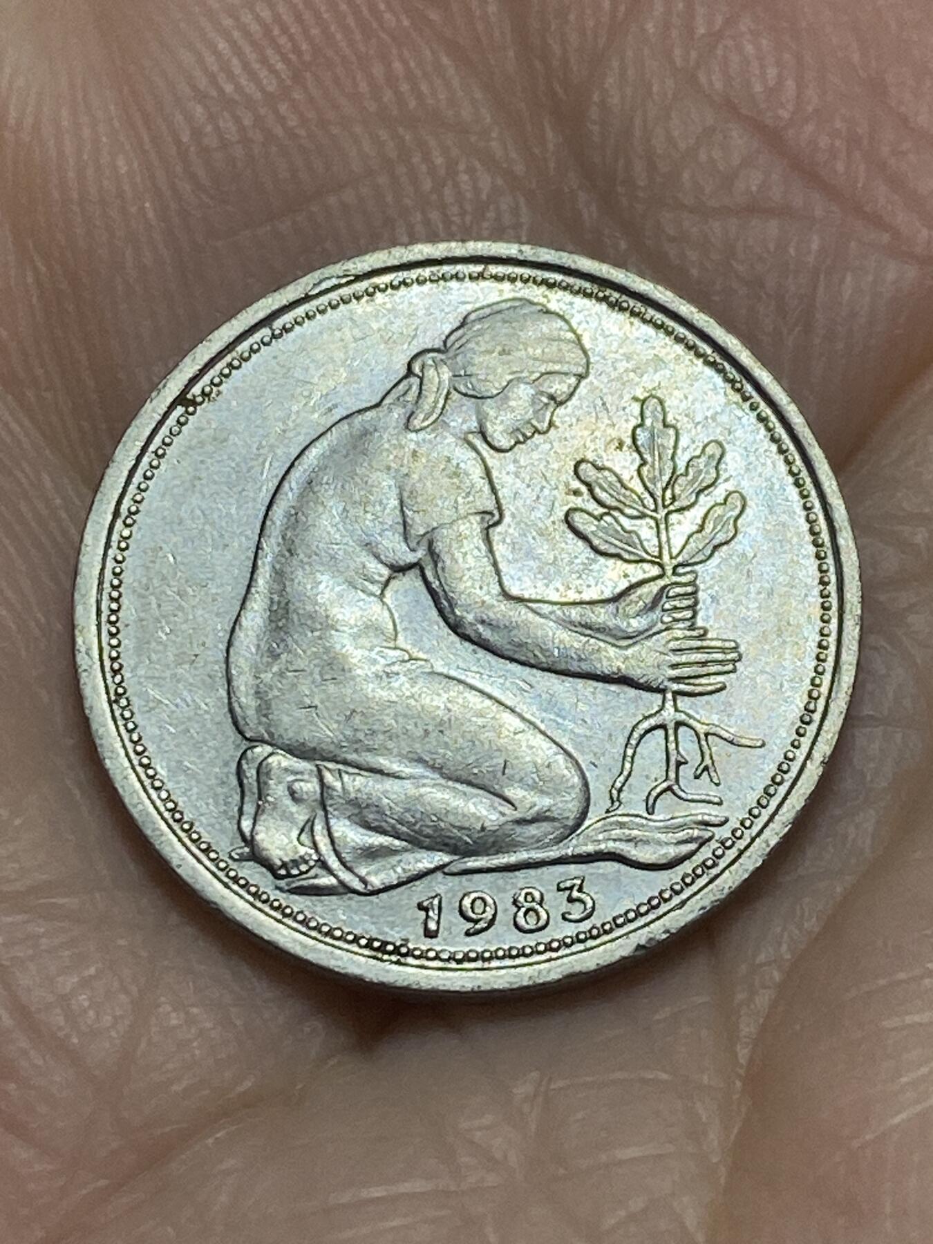 2025年第一百一十六场(总第一百四十二场）外国好品散币(免佣金) 德国🇩🇪1983年50芬尼(F标斯图加特造)
