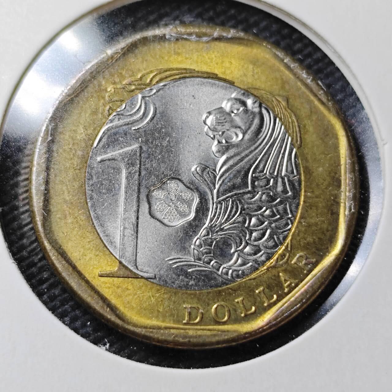 KK钱币收藏小铺  第358场  2月预留时间 周末发货  新加坡1元