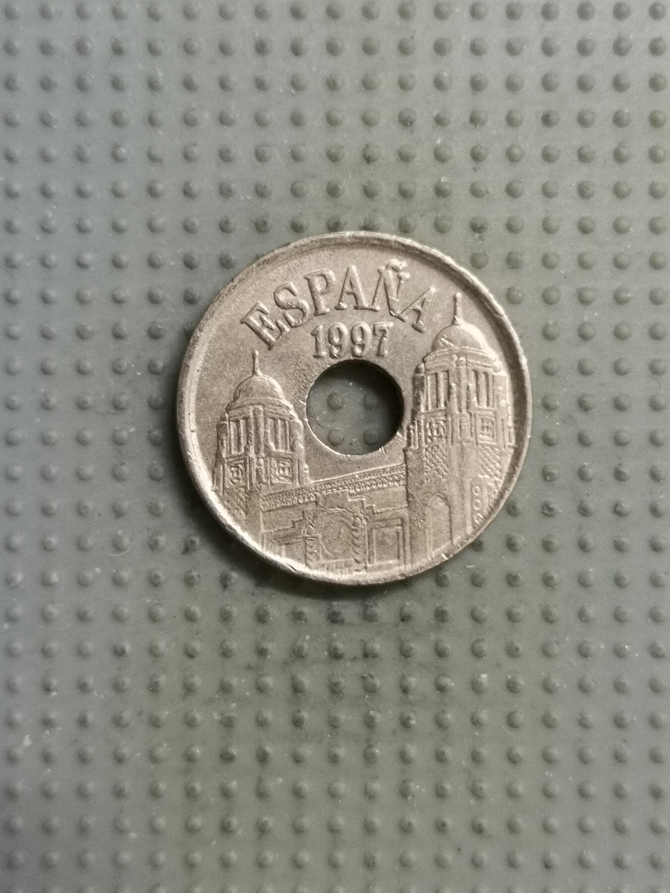 2025年第105场各国散币拍卖（总第105场）26号发一次货 西班牙1997年梅利利亚25比塞塔纪念币