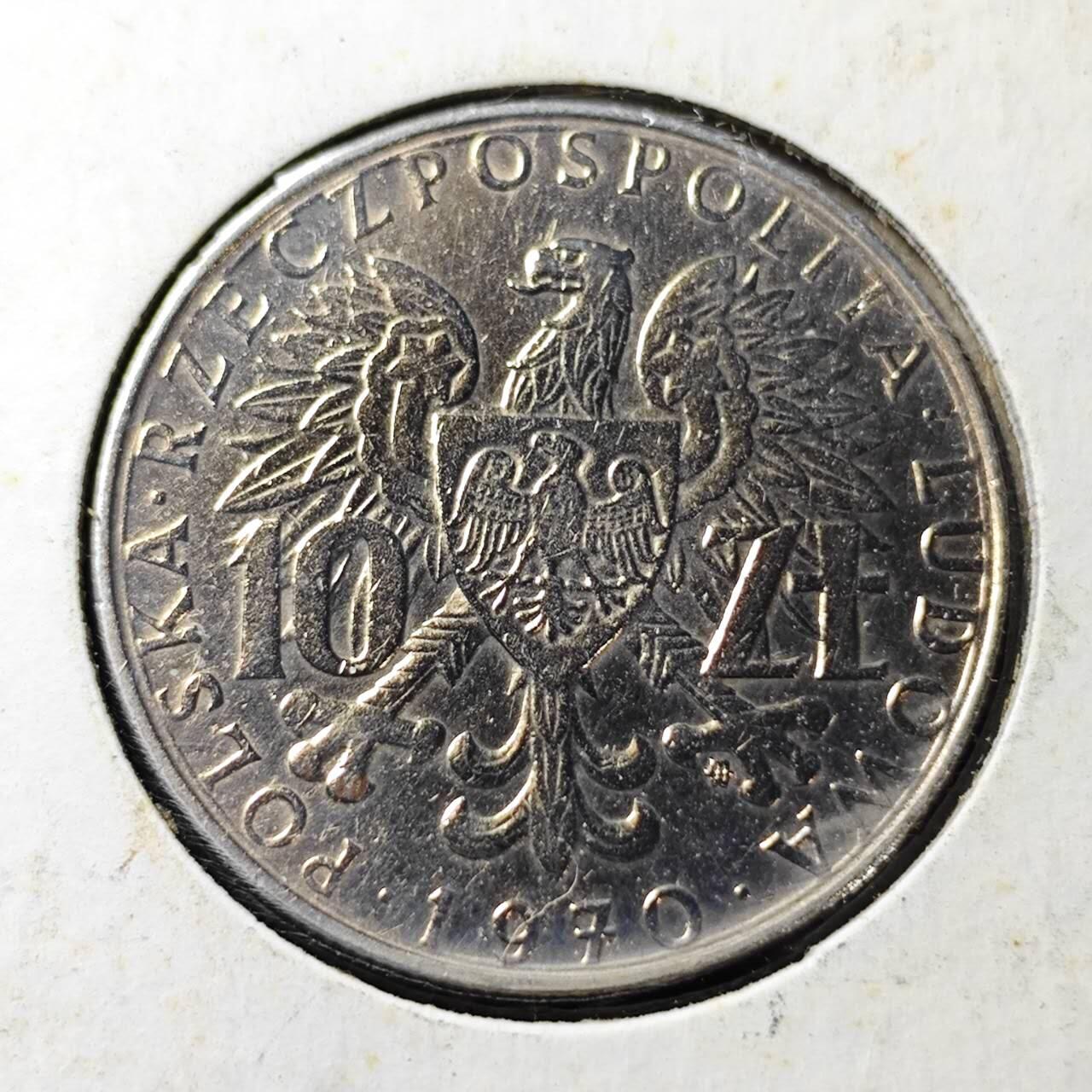 KK钱币收藏小铺  第358场  2月预留时间 周末发货  1970波兰10兹罗提纪念币