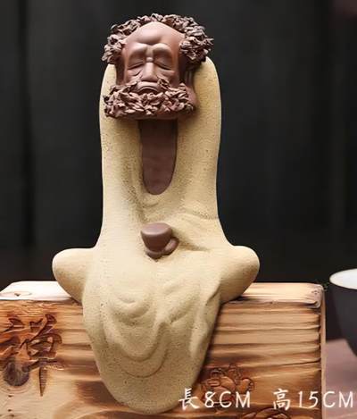 听雨轩（39） - 精品紫砂人物达摩祖师雕塑 8*15