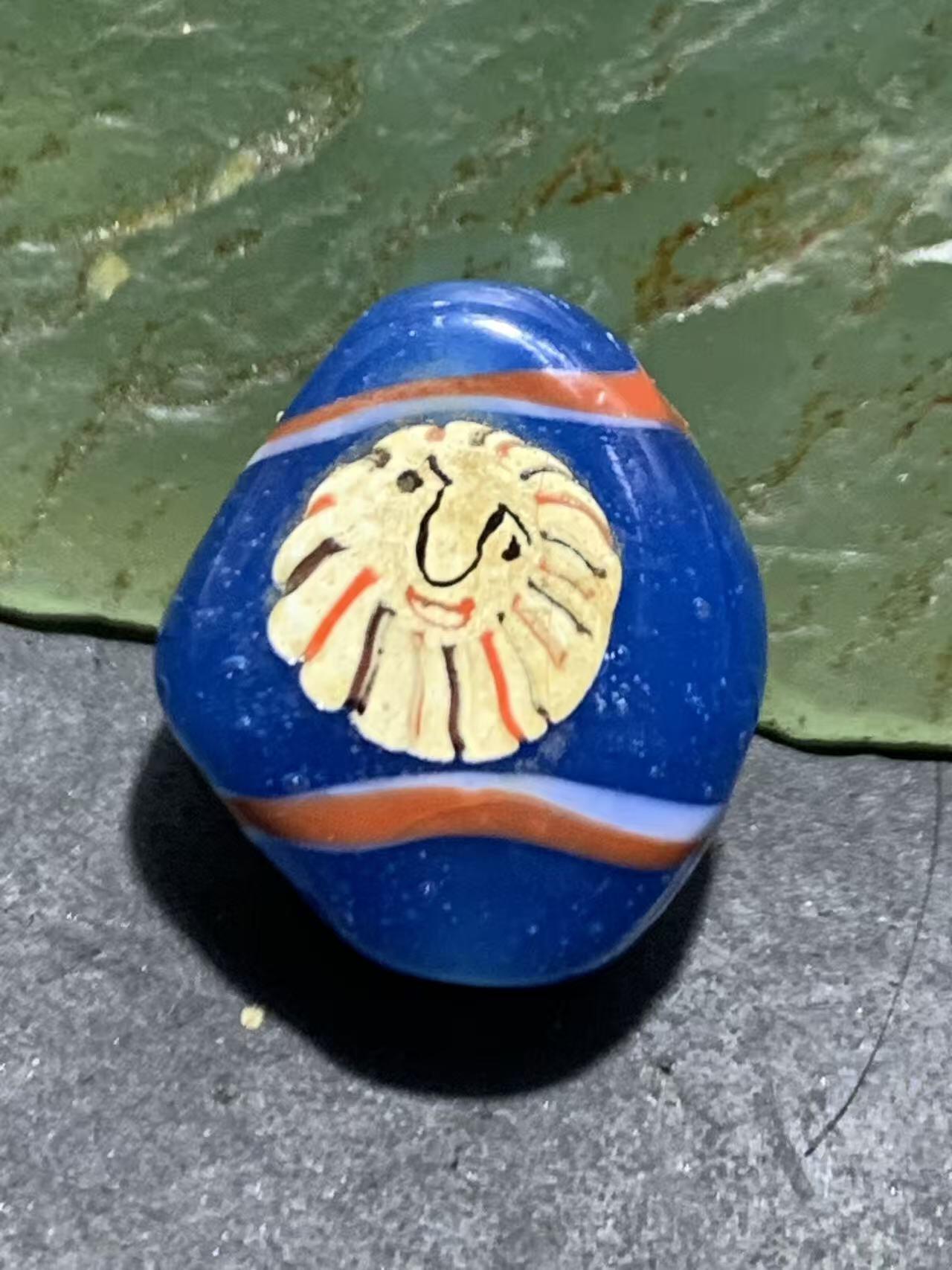 西亚古法手做恶魔之眼，人面琉璃珠一颗