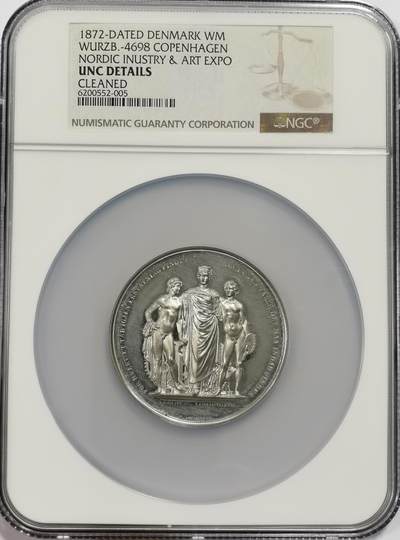 博洋堂世界钱币拍卖第144期（全场包邮） - NGC UNC 1872年丹麦哥本哈根北欧工业与艺术博览会纪念章