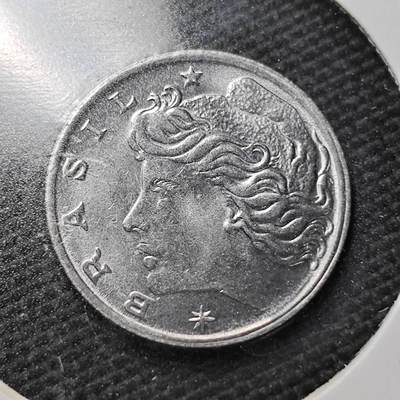 KK钱币收藏小铺  第358场  2月预留时间 周末发货 -  1975巴西1分纪念币 好品