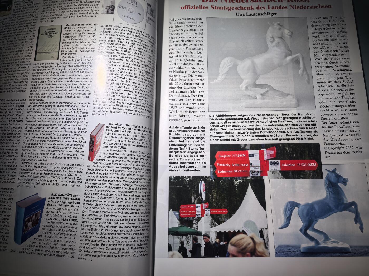 盛世勋华——号角文化勋章邮票专场拍卖第285期 德国出版 Militaria-Magazin杂志 2012年7/8月刊总第156期 58页