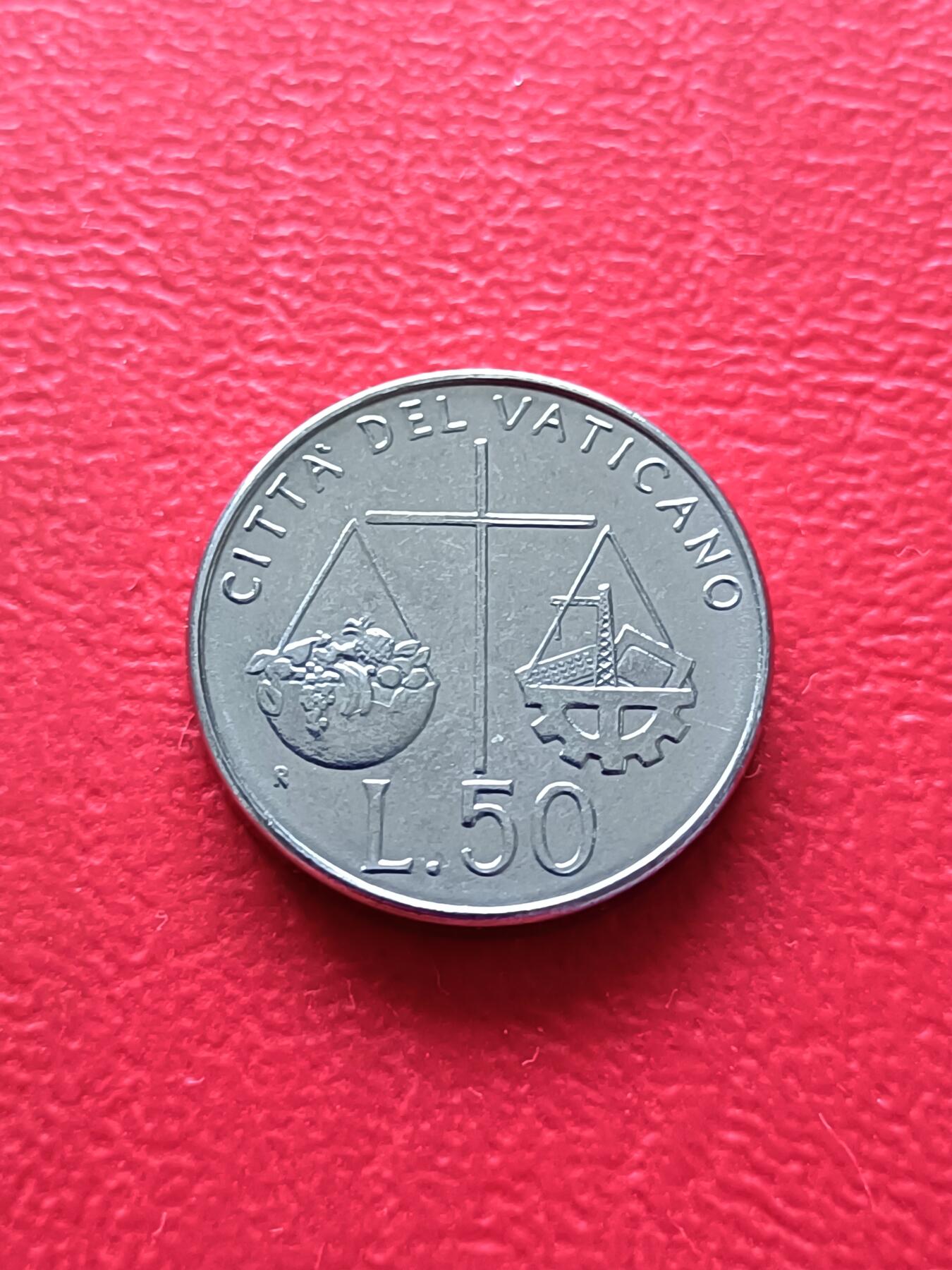 【云涧收藏】第七十四场 梵蒂冈1992年50里拉，UNC