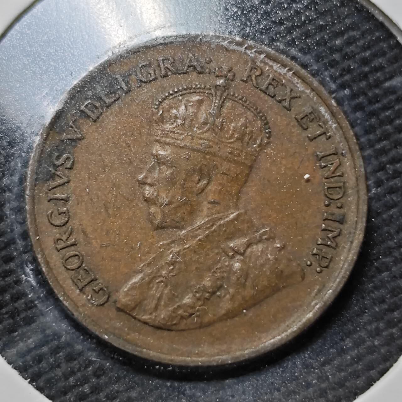 KK钱币收藏小铺  第358场  2月预留时间 周末发货  1932加拿大1分铜币