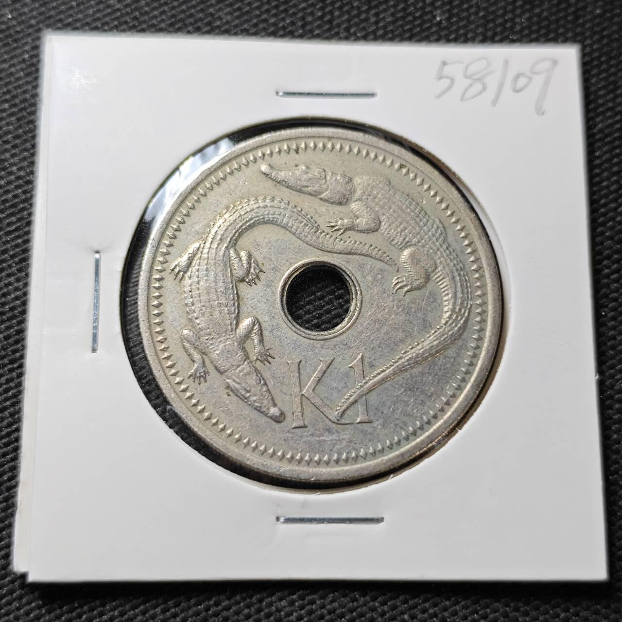 KK钱币收藏小铺  第358场  2月预留时间 周末发货  1975巴布内亚新几内亚1元