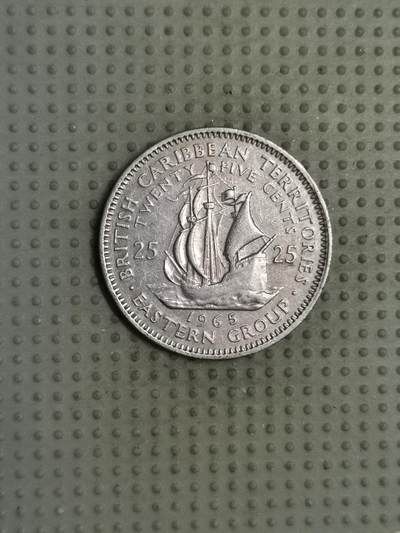 2025年第107场各国散币拍卖（总第107场） - 英属东加勒比1965年25分