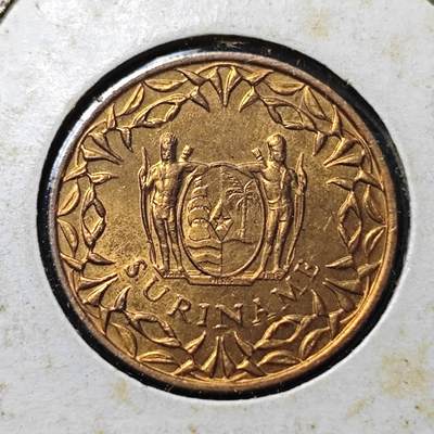 KK钱币收藏小铺  第358场  2月预留时间 周末发货 -  1962苏里南1分铜币 好品