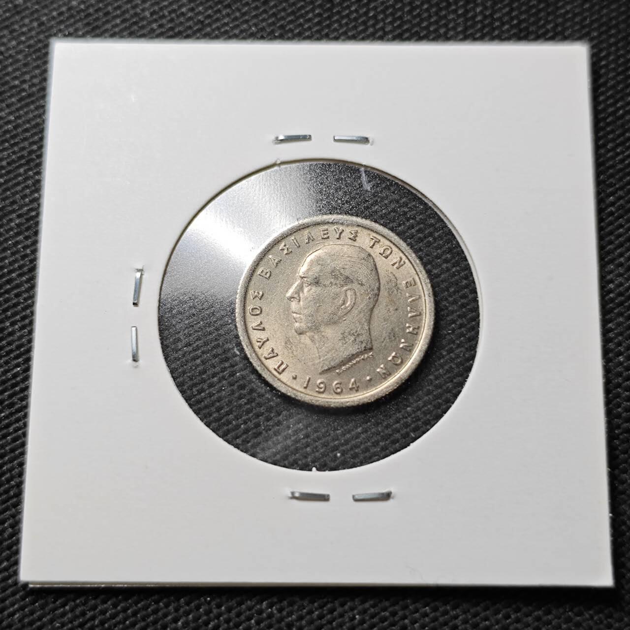 KK钱币收藏小铺  第358场  2月预留时间 周末发货  1964希腊50雷普塔