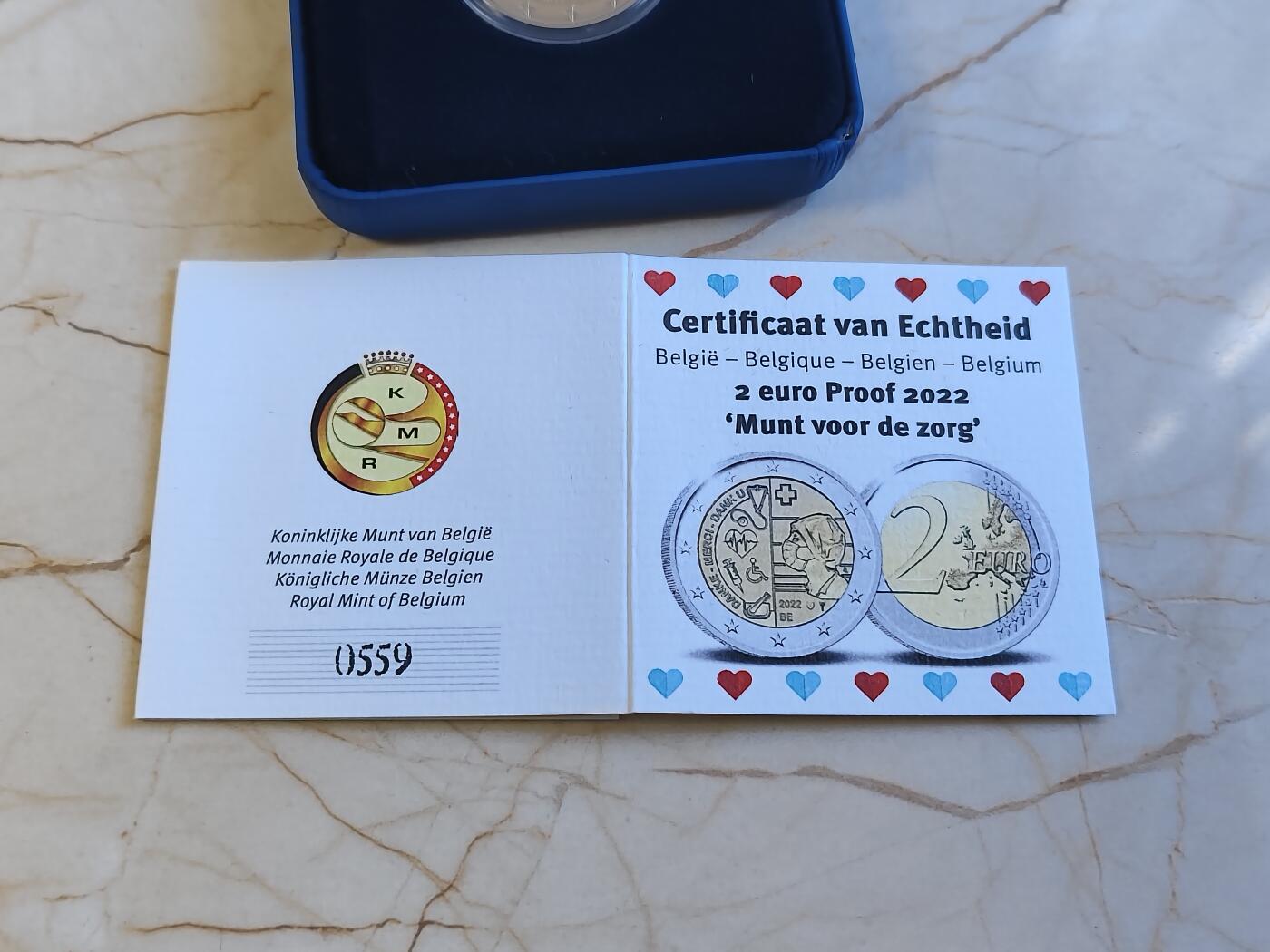 第179期拍卖【长期征集拍品】 比利时2022年感谢医护人员精制双色纪念币