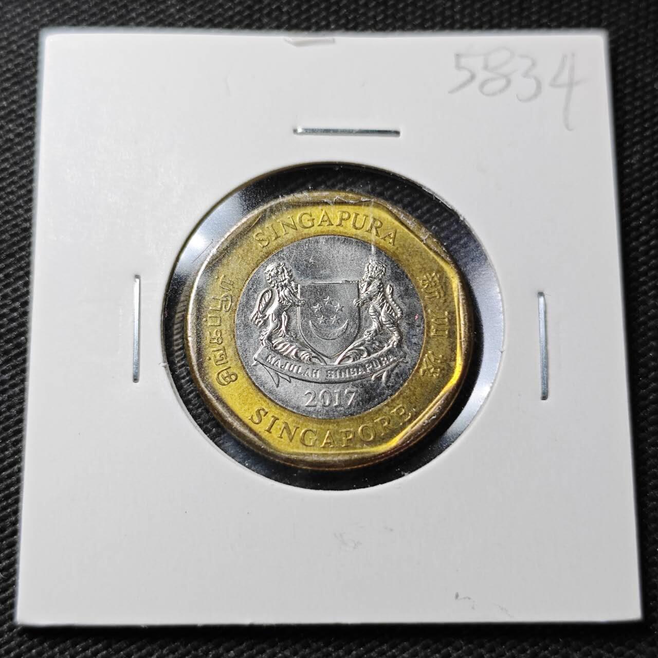 KK钱币收藏小铺  第358场  2月预留时间 周末发货  新加坡1元