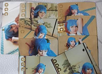 花开卡拍第44期（10月26号周日截拍，品控勿拍!!!拍品不寄存，运费5元，自制卡难免瑕疵，可能存在轻微撞角爆边等出厂瑕疵，品控介意勿拍！） - 死月cos套卡 钻闪9张 艺术版，卡背九拼