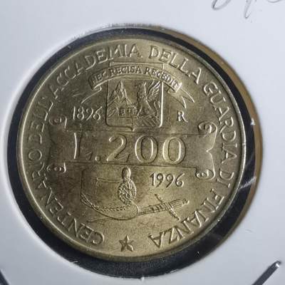 沼泽如烟--第884场 - 意大利1996年200里拉纪念币
