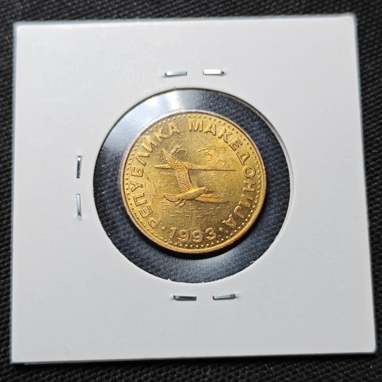 KK钱币收藏小铺  第358场  2月预留时间 周末发货  马其顿50德尼 好品