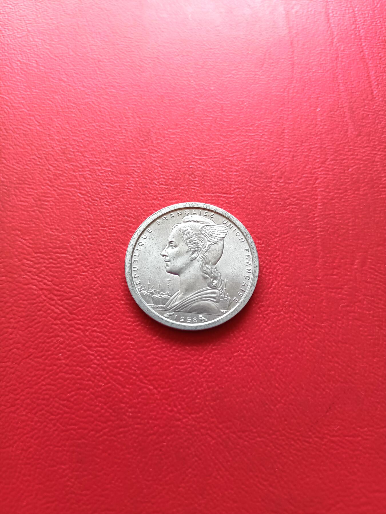 【云涧收藏】第七十四场 法属马达加斯加1958年1法朗，UNC