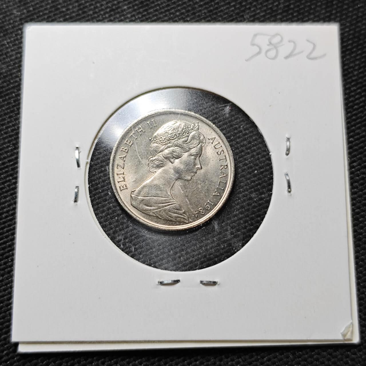 KK钱币收藏小铺  第358场  2月预留时间 周末发货  1984澳大利亚5分