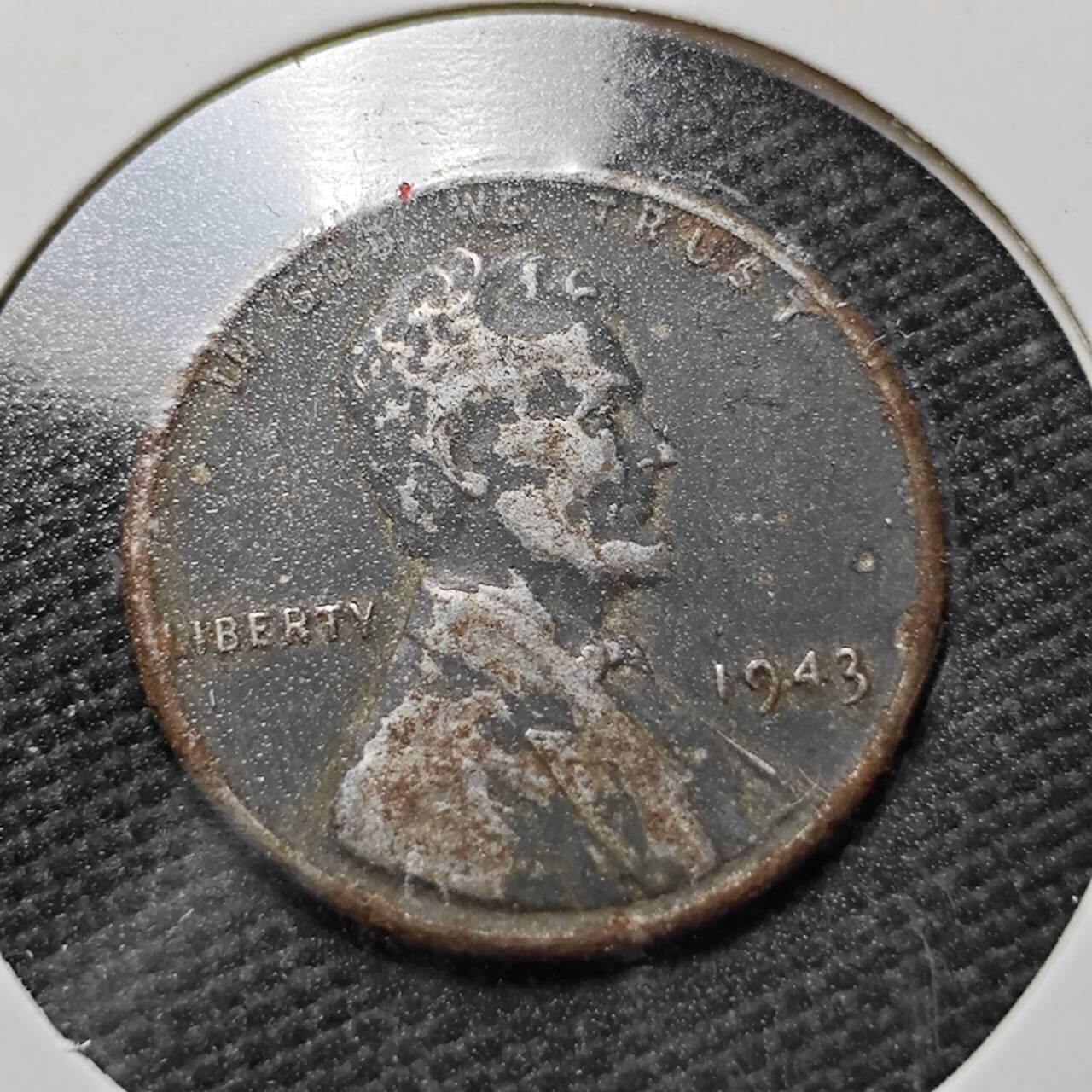 KK钱币收藏小铺  第358场  2月预留时间 周末发货  1943美国1分铁币