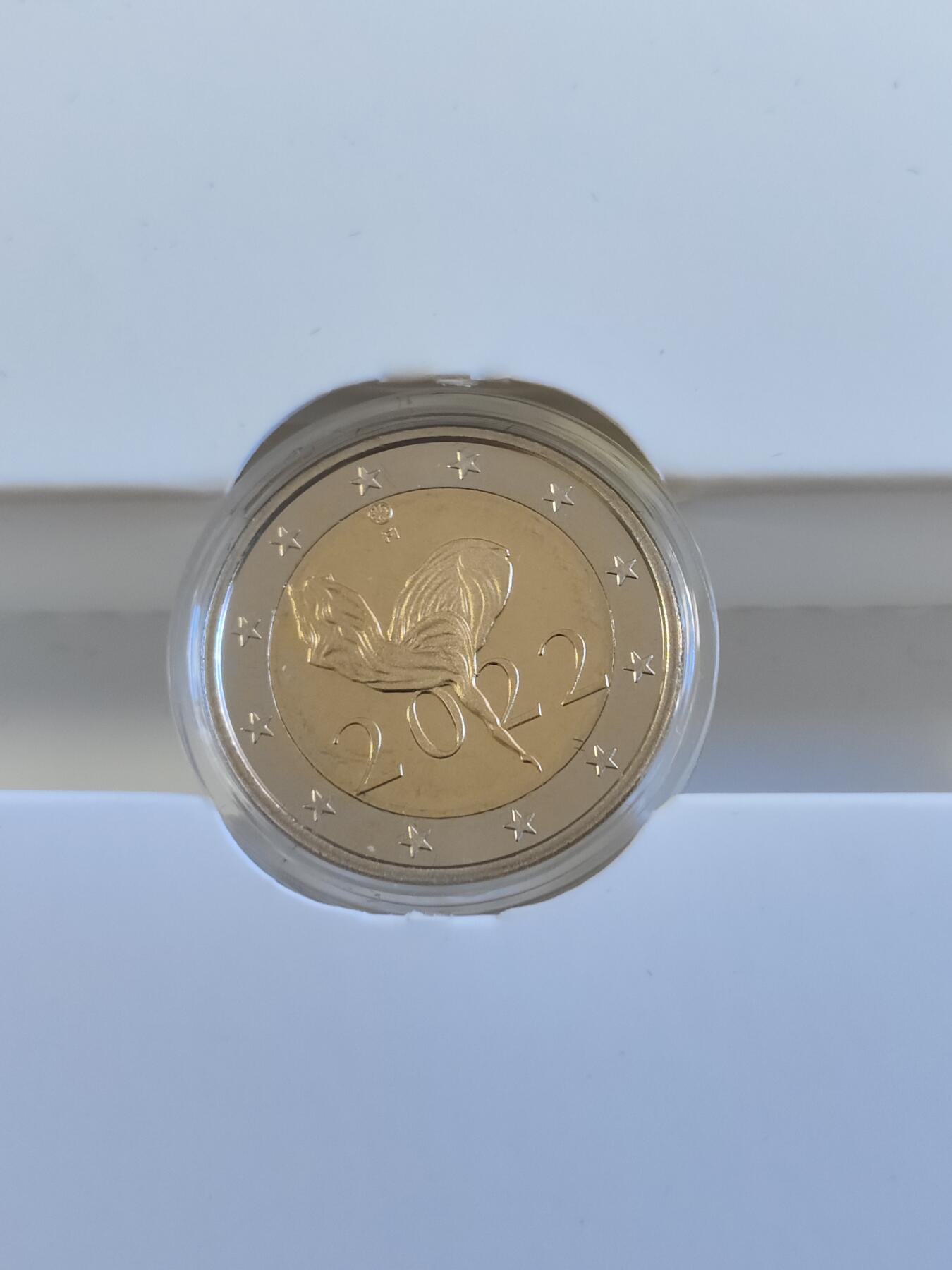 第179期拍卖【长期征集拍品】 芬兰2022年国家芭蕾舞 100 年2欧精制双金属币