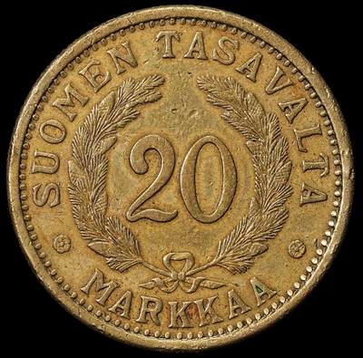 修遠堂世界钱币第九十期 - 1939年芬兰20马克大铜币 少见品种