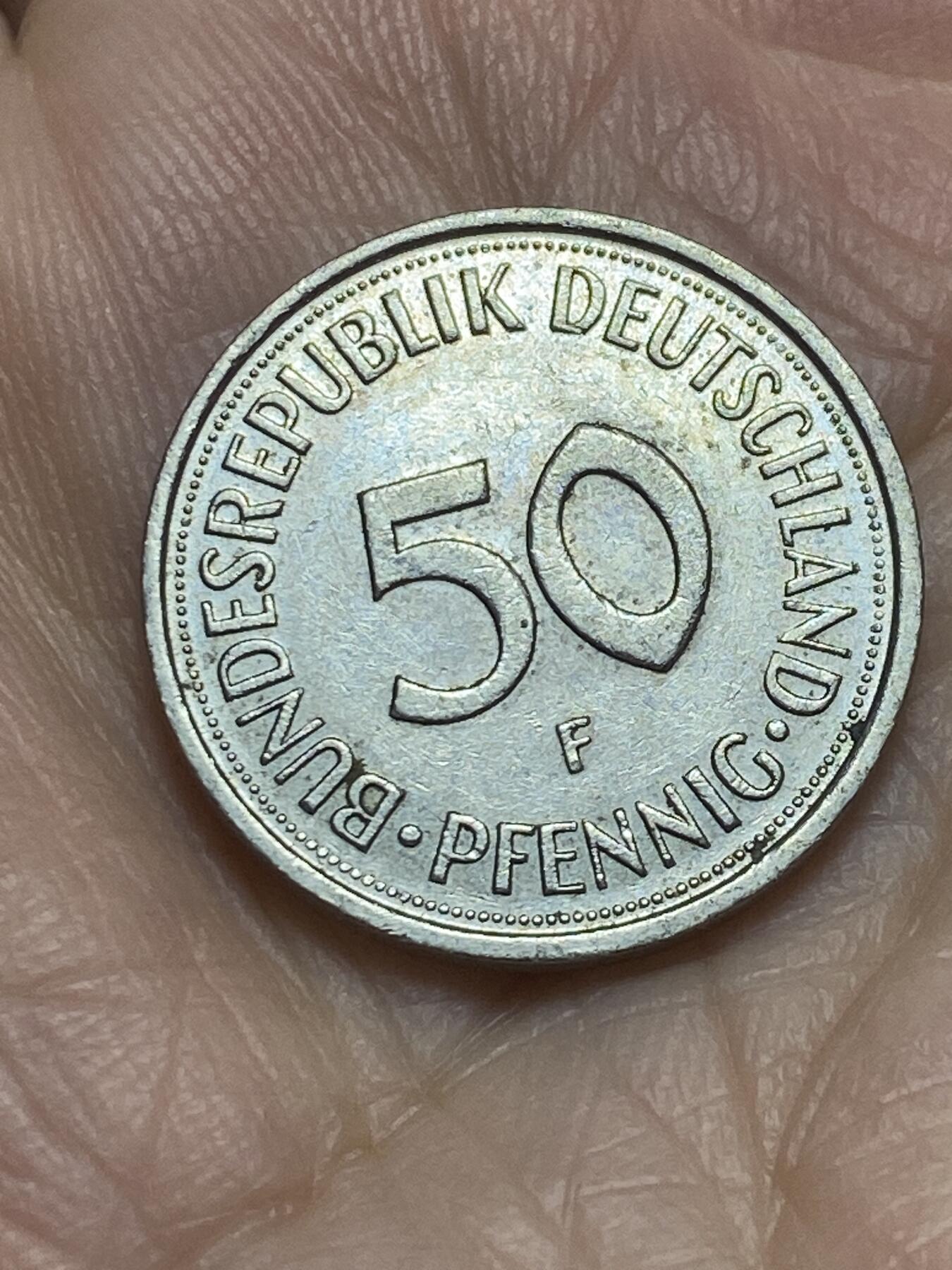 2025年第一百一十六场(总第一百四十二场）外国好品散币(免佣金) 德国🇩🇪1983年50芬尼(F标斯图加特造)