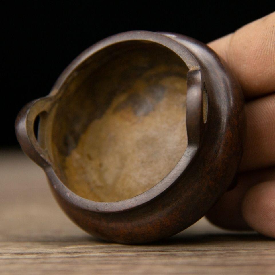 听雨轩（七） 纯铜三足冲天耳熏香炉摆件,3.8*6cm  0.17kg