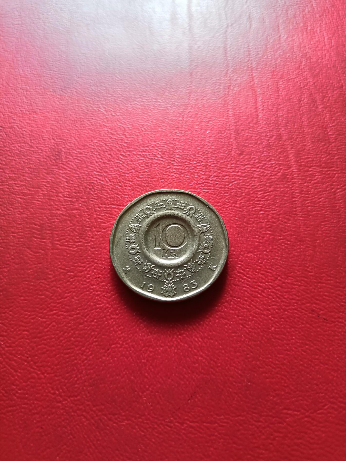 【云涧收藏】第七十四场 挪威1983年10克朗，UNC