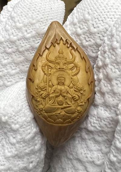 零元拍：橄榄核雕 虚空藏菩萨 单籽 38/21/20MM - 零元拍：橄榄核雕 虚空藏菩萨 单籽 38/21/20MM