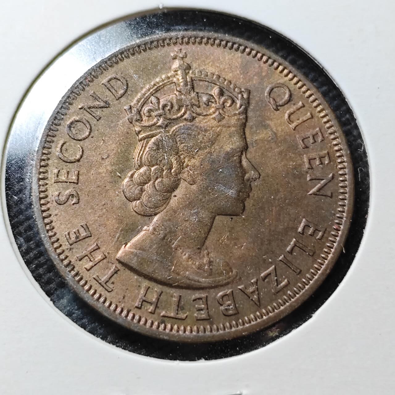 KK钱币收藏小铺  第358场  2月预留时间 周末发货  1955英属塞浦路斯5米尔铜币