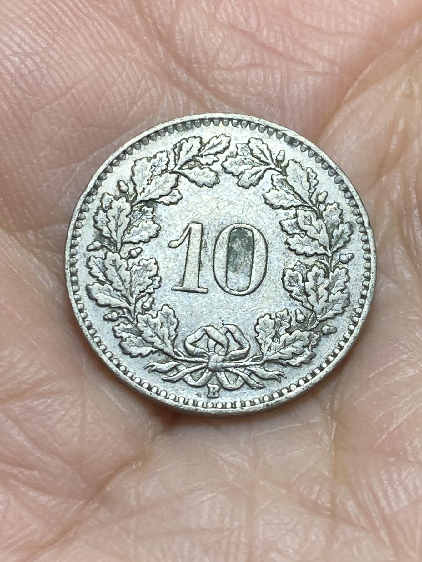 2025年第一百一十六场(总第一百四十二场）外国好品散币(免佣金) 瑞士🇨🇭1954年10分(B标伯尔尼造)