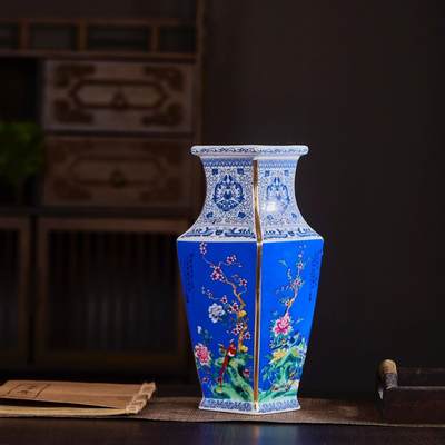 听雨轩（7） - 仿古四方珐琅花瓶