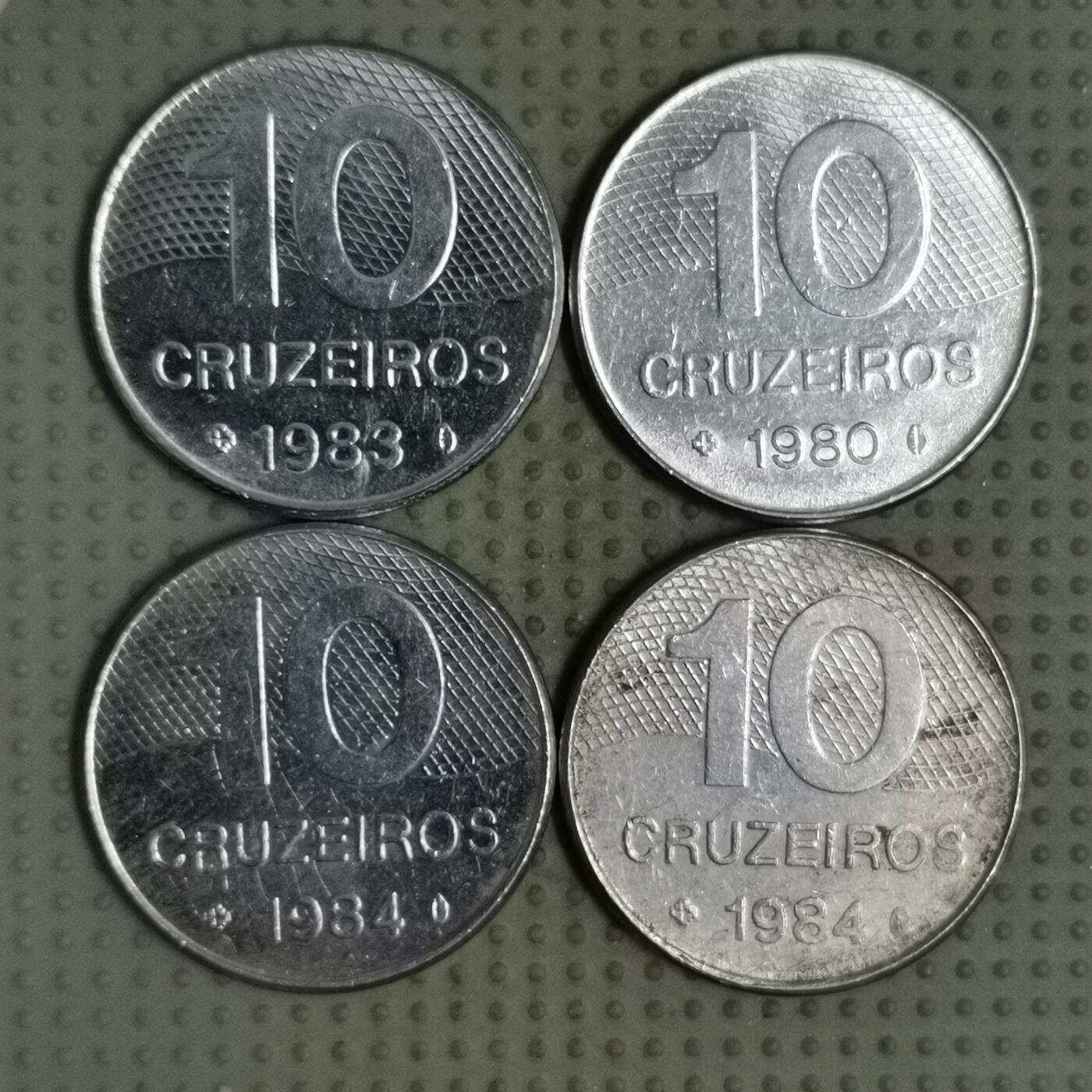 2025年第106场各国散币拍卖（总第106场）26号发一次货 巴西10克鲁扎多4枚