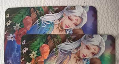 花开卡拍第44期（10月26号周日截拍，品控勿拍!!!拍品不寄存，运费5元，自制卡难免瑕疵，可能存在轻微撞角爆边等出厂瑕疵，品控介意勿拍！） - 嘎嘎鸭艺术对卡，妙音坊01，折光彩闪2张