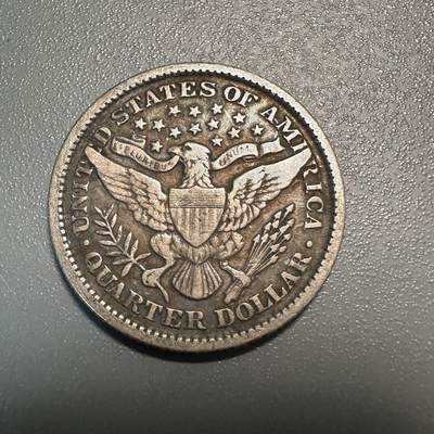 蒂克钱币-第45场 外国硬币散币 - 美国1899年 25分巴伯 银币