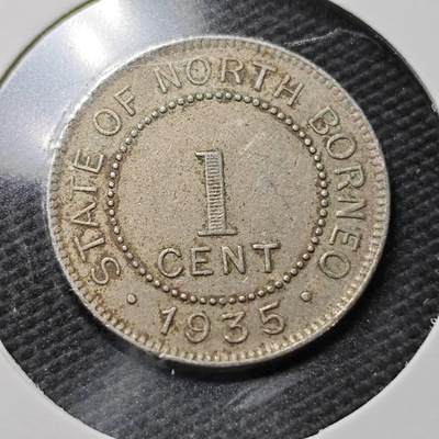 KK钱币收藏小铺  第358场  2月预留时间 周末发货 -  1935英属北婆罗洲1分镍币