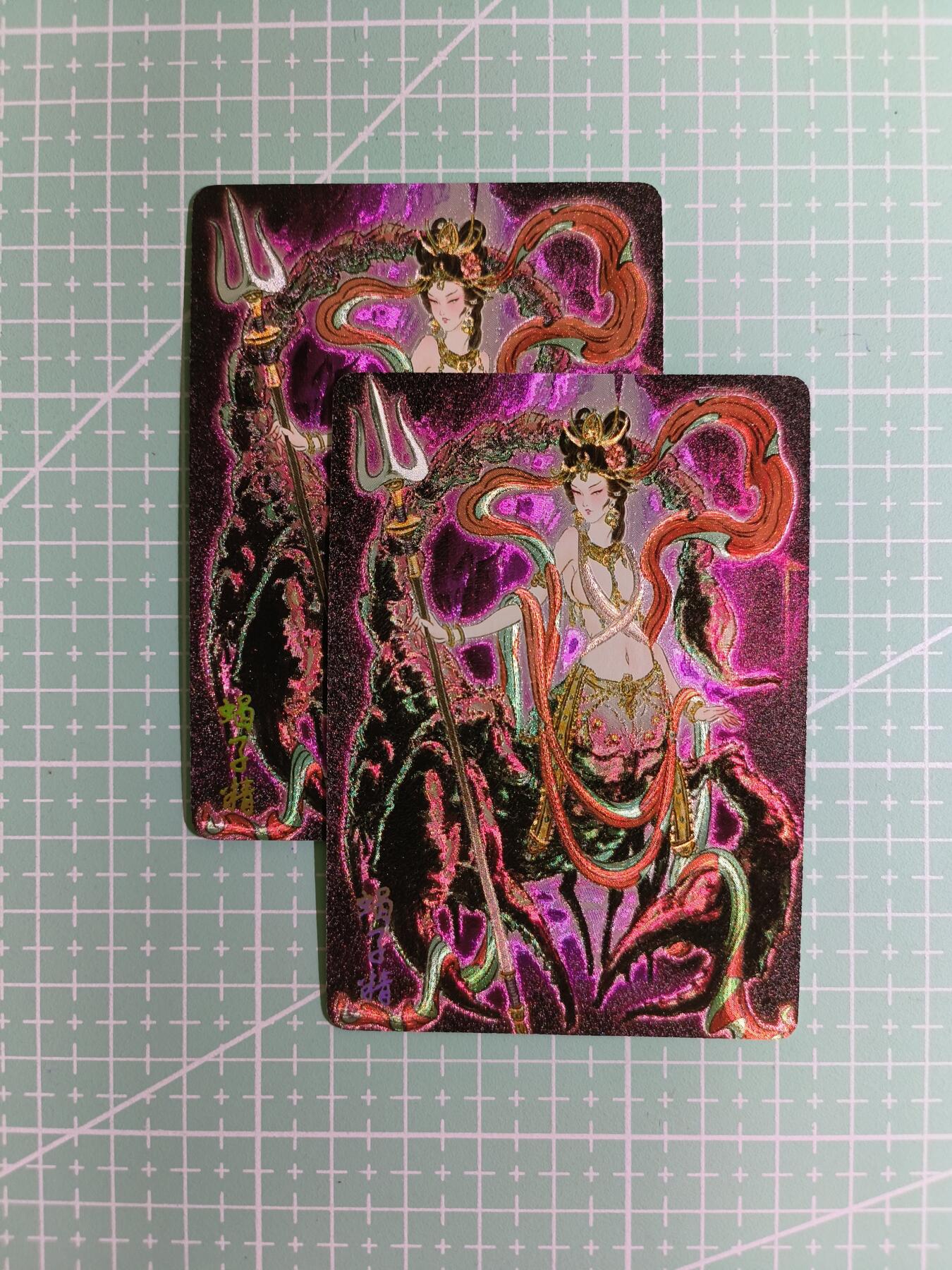 C先生卡牌 第15期 元集纪·刷子签·罐儿签·毒瘤签(持续收拍品中...) 【粗闪】燎原×雕仙《解语花》蝎子精 双服饰