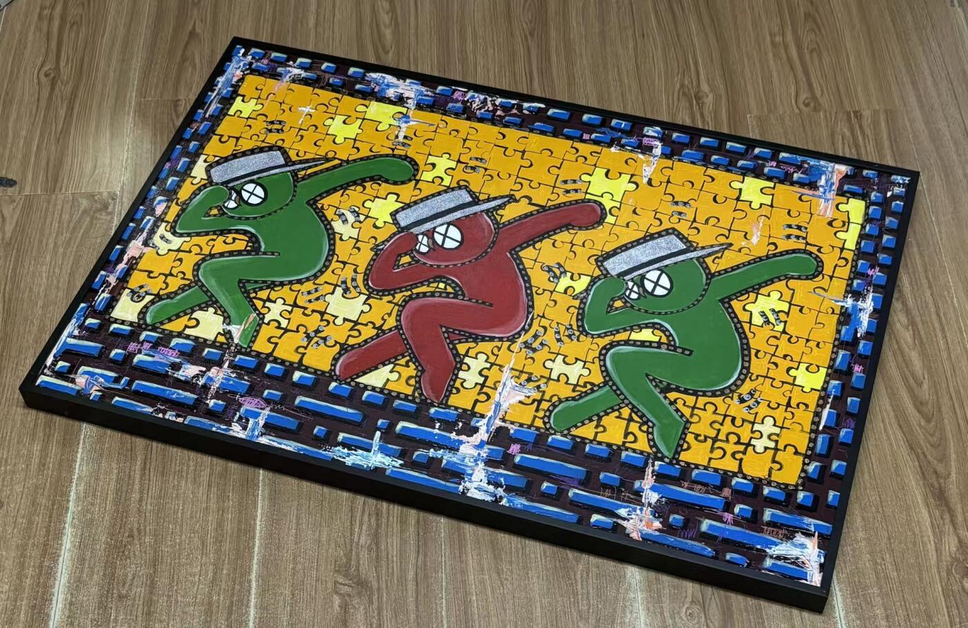 零元拍：歪歪亲笔签名原作品:《碎片里的灵魂跃动》（不是复制画哦）