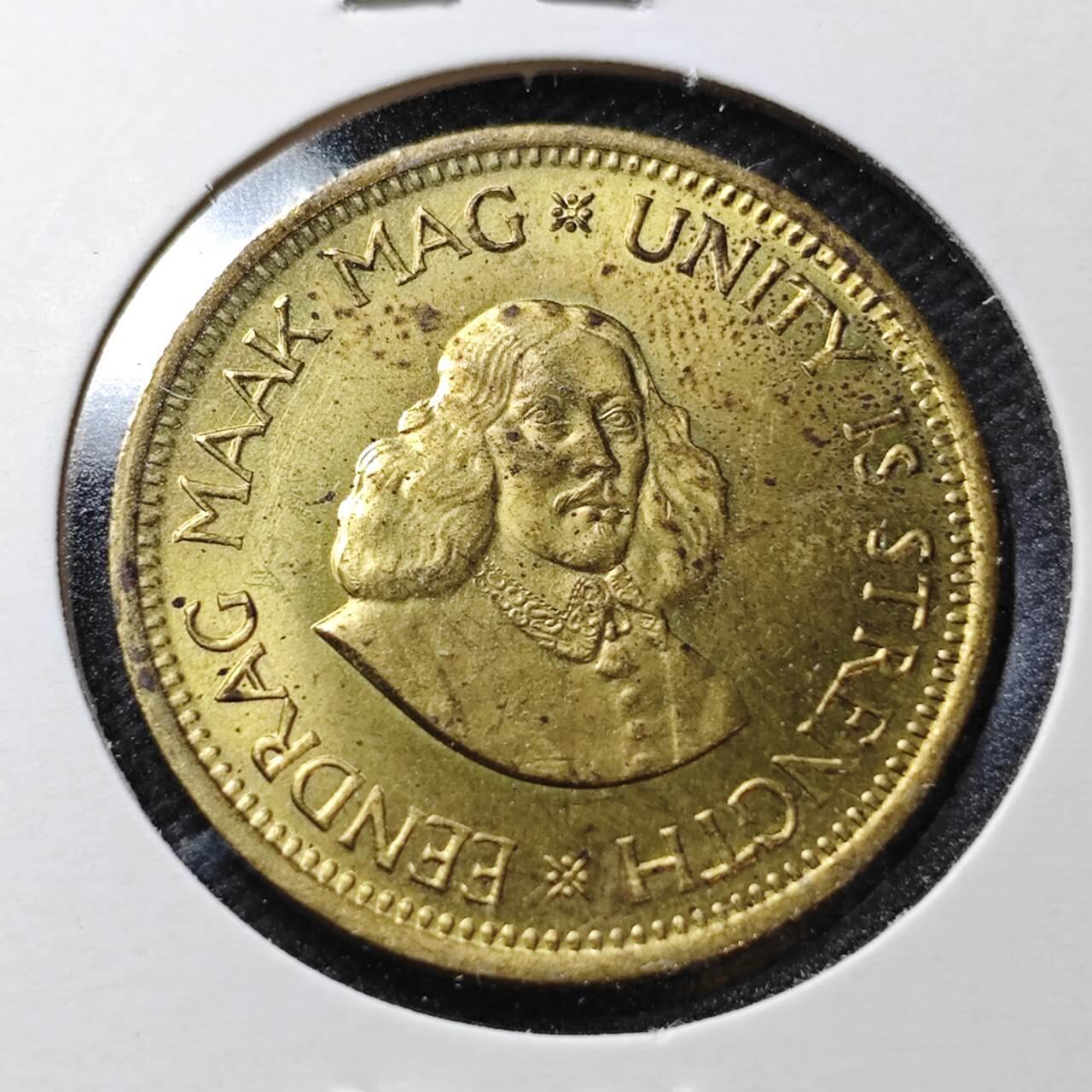 KK钱币收藏小铺  第358场  2月预留时间 周末发货  1962南非1/2便士铜币 好品