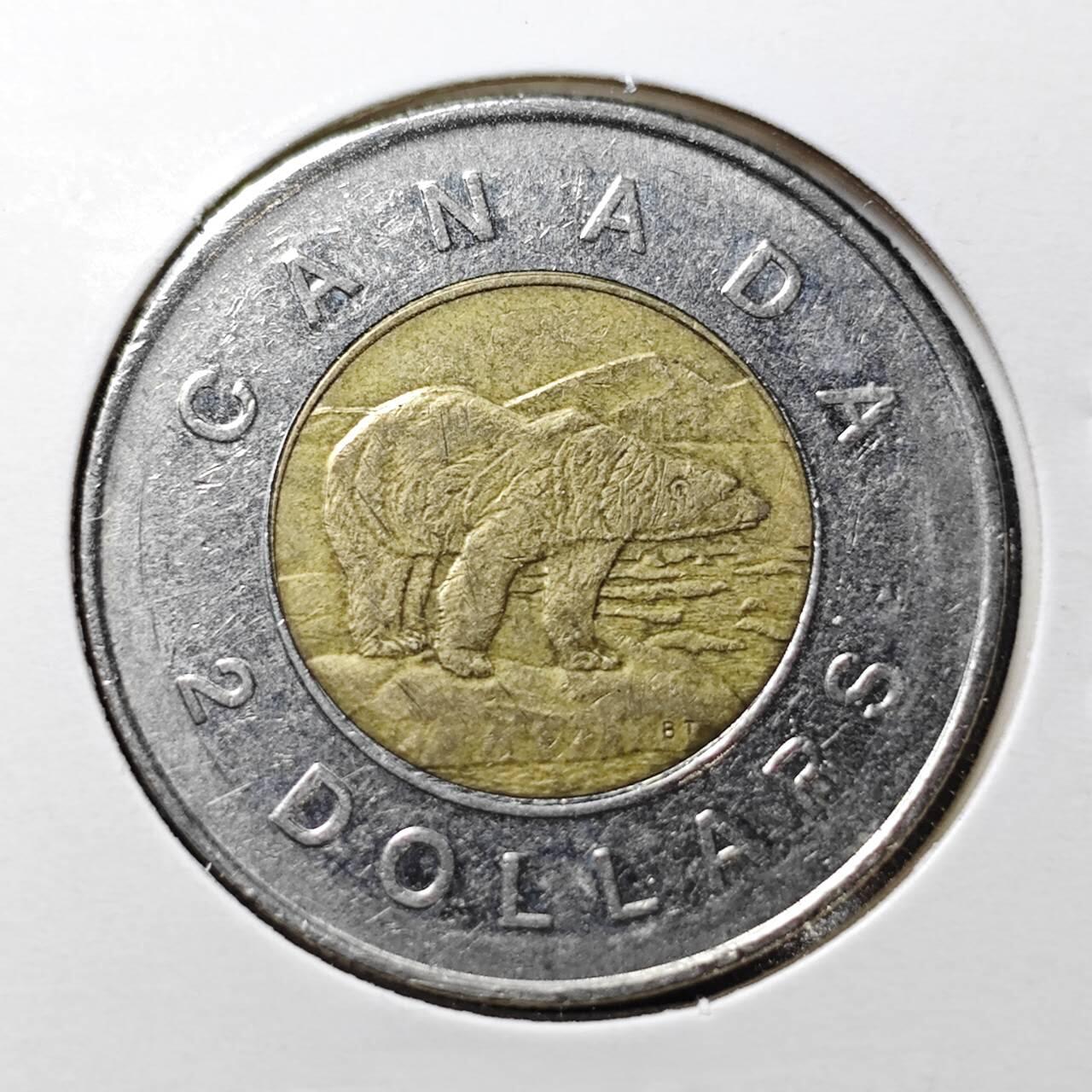 KK钱币收藏小铺  第358场  2月预留时间 周末发货  加拿大2元双色币