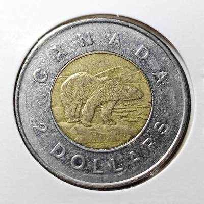 KK钱币收藏小铺  第358场  2月预留时间 周末发货 -  加拿大2元双色币