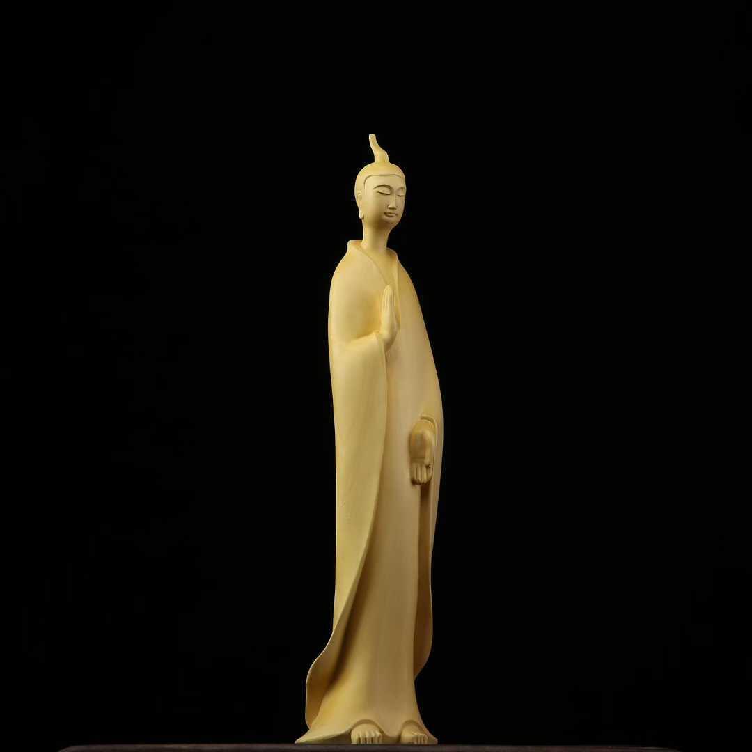 听雨轩（7） 黄杨木雕 北魏三圣佛 10-17cm