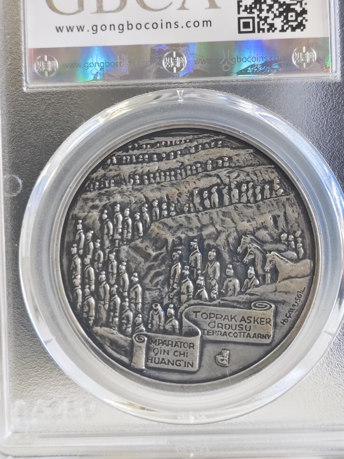 第179期拍卖【长期征集拍品】 土耳其1997年丝绸之路中国长城仿古银币公博-MS66，925银，1盎司