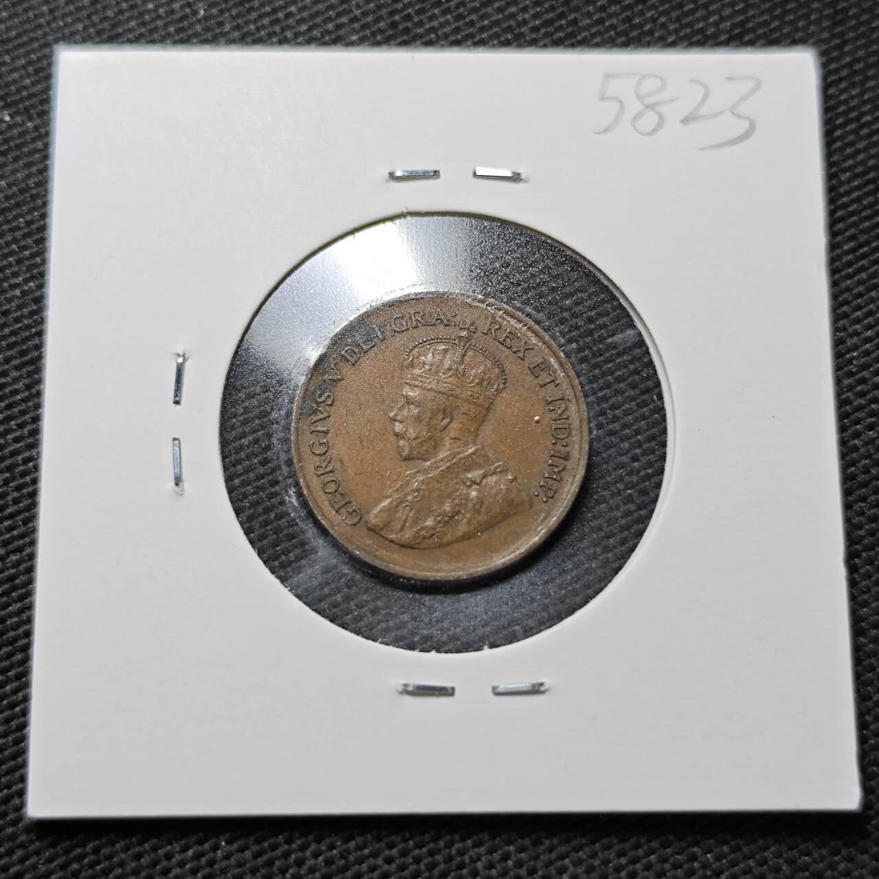 KK钱币收藏小铺  第358场  2月预留时间 周末发货  1932加拿大1分铜币