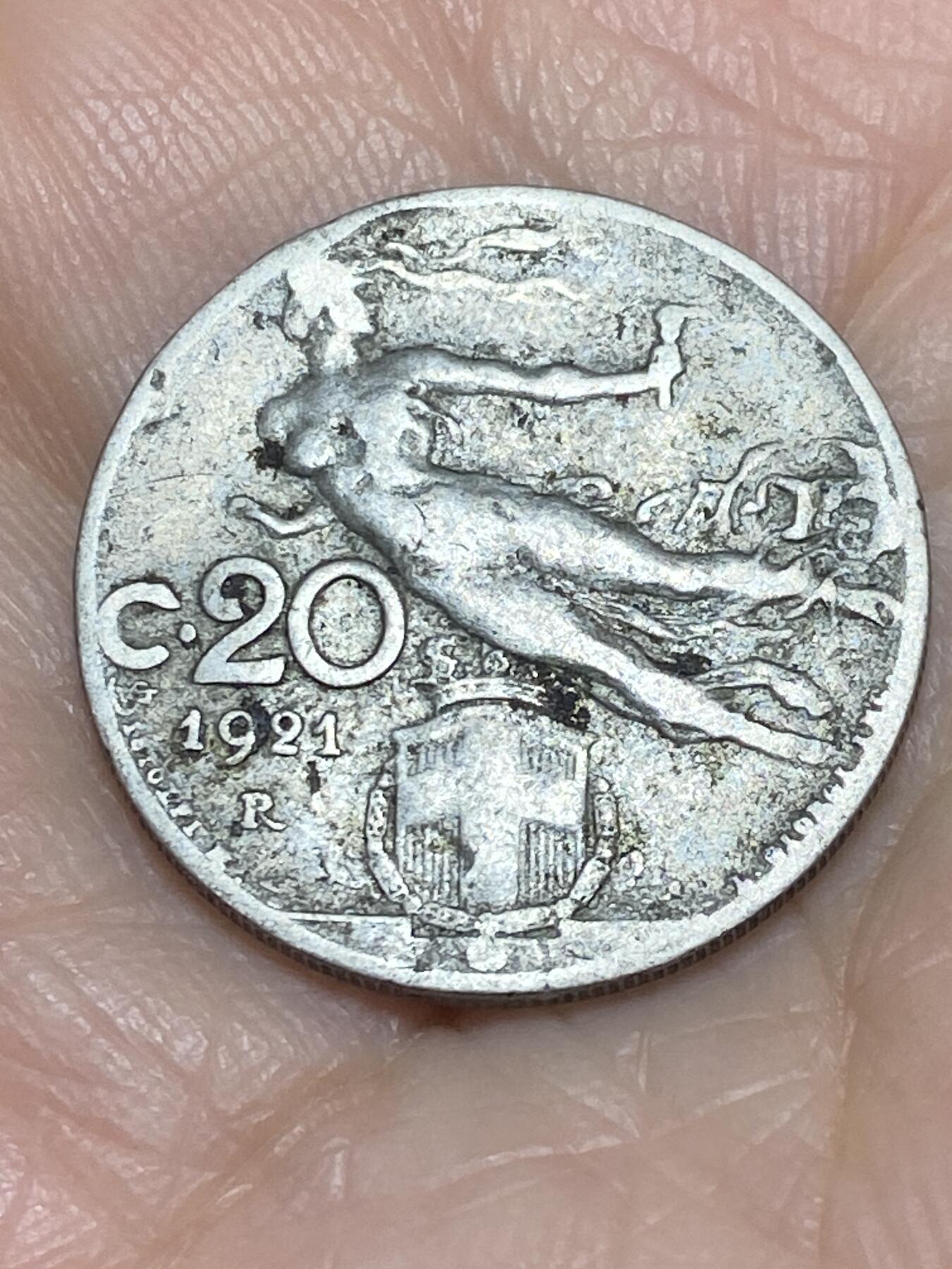 2025年第一百一十六场(总第一百四十二场）外国好品散币(免佣金) 意大利🇮🇹1921年20分
