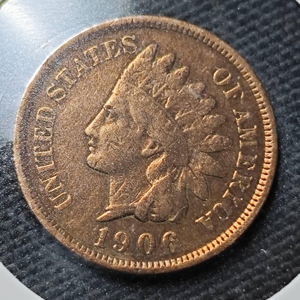 KK钱币收藏小铺  第358场  2月预留时间 周末发货  1906美国1分铜币