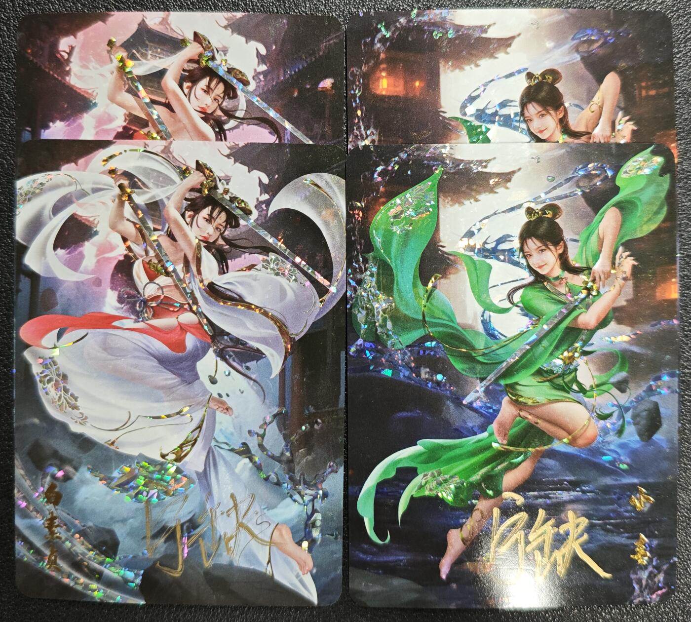 天玑星卡拍第132期《10.27周一截拍》持续收拍收评中 满赠卡需备注 【亲签卡】宁缺卡牌 神话传说 女妖篇 白素贞 小青 碎冰闪 四张