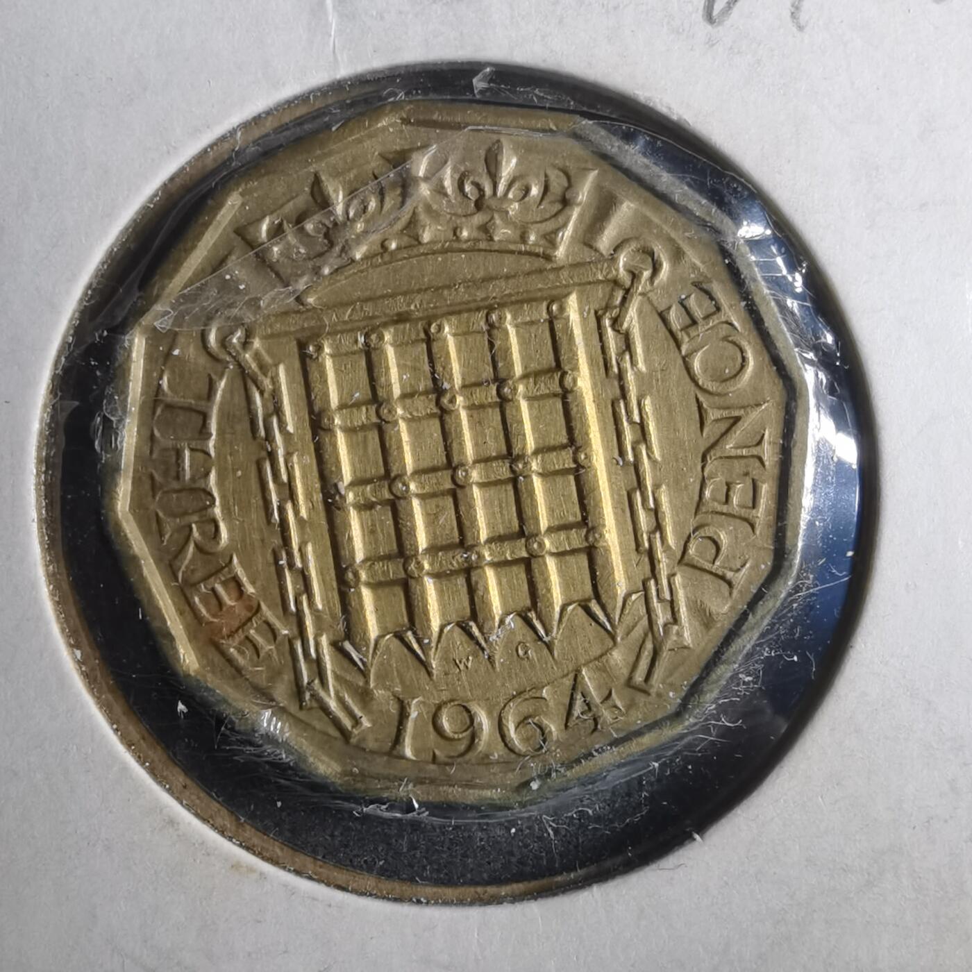 沼泽如烟--第884场 英国1964年3便士